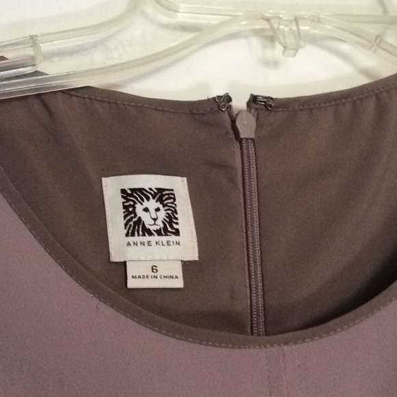 Sheath Style Anne Klein Dress Taupe - Picture 4 of 7